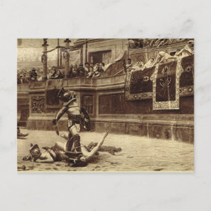 Rome, Gladiators in the Colosseum Postcard
