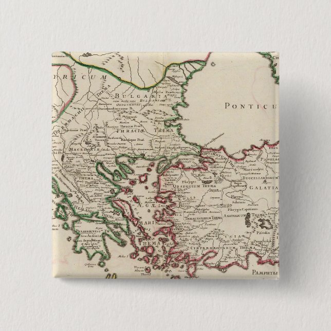 Rome, Greece, Turkey 3 Pinback Button (Front)