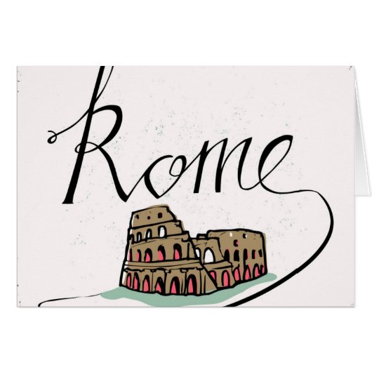 Rome Hand Lettered Design Cards (Front Horizontal)