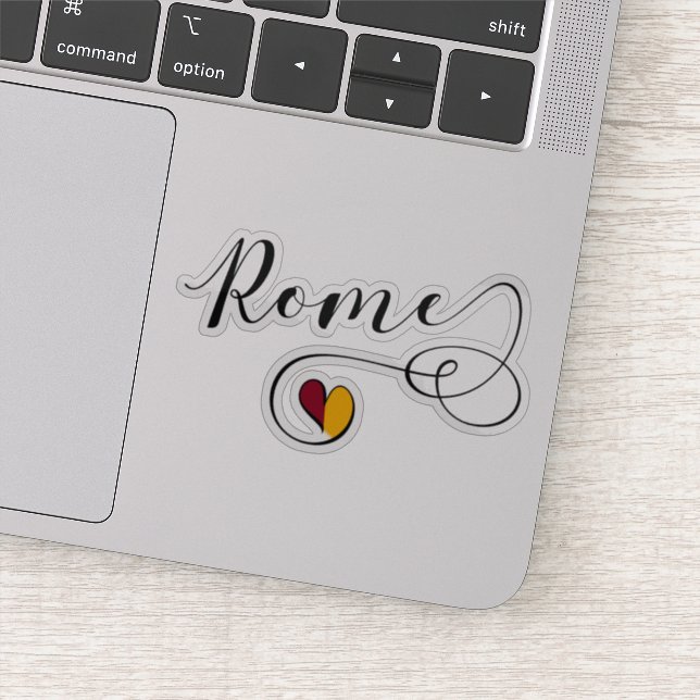 Rome Heart Flag Sticker (Detail)