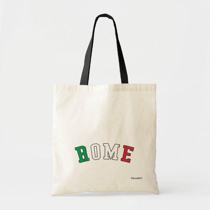 Rome in Italy National Flag Colors Tote Bag