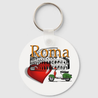 Rome in my Heart Keychain