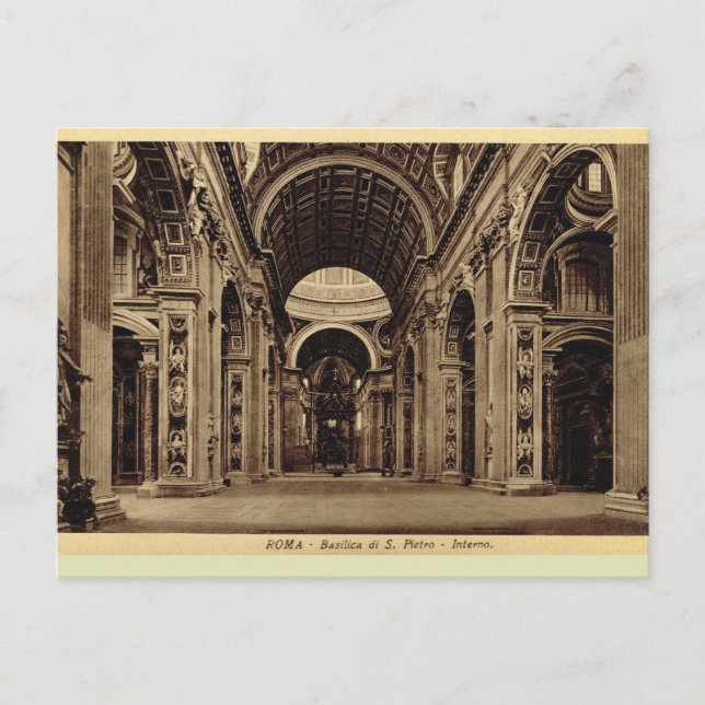 Rome, Inside St Paul's Basilica Postcard (Front)