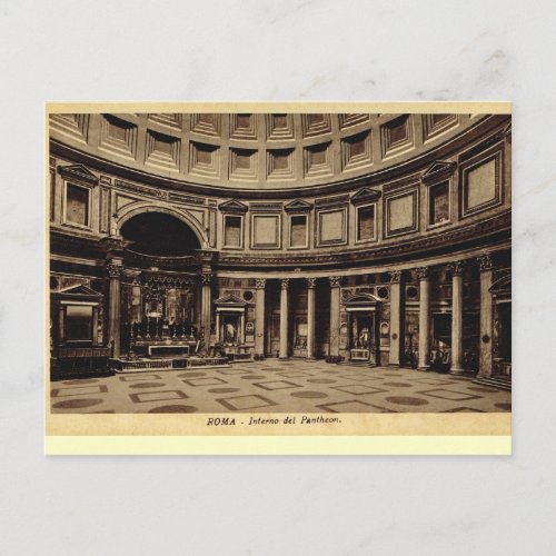 Rome Inside the Pantheon Postcard