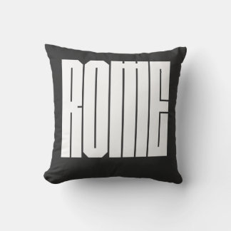 Rome Italian CIty Bold Block Typeface Throw Pillow