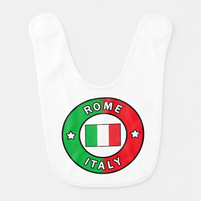 Rome Italy Baby Bib (Front)