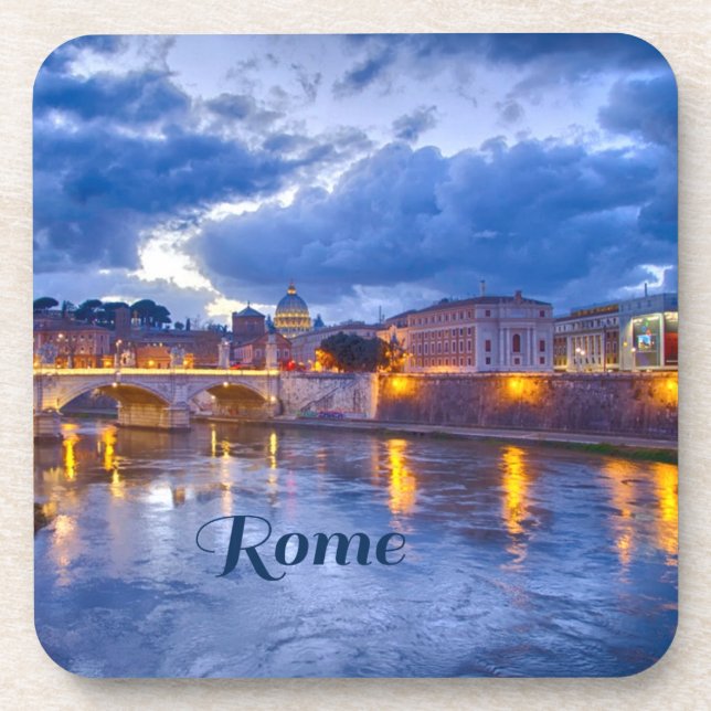 Rome Italy Beautiful Beverage Coaster (Front)