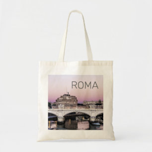 Rome Italy Castel Sant'Angelo Bridge Sunset Tote Bag