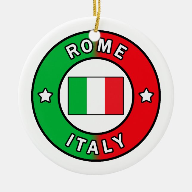 Rome Italy Ceramic Ornament (Front)