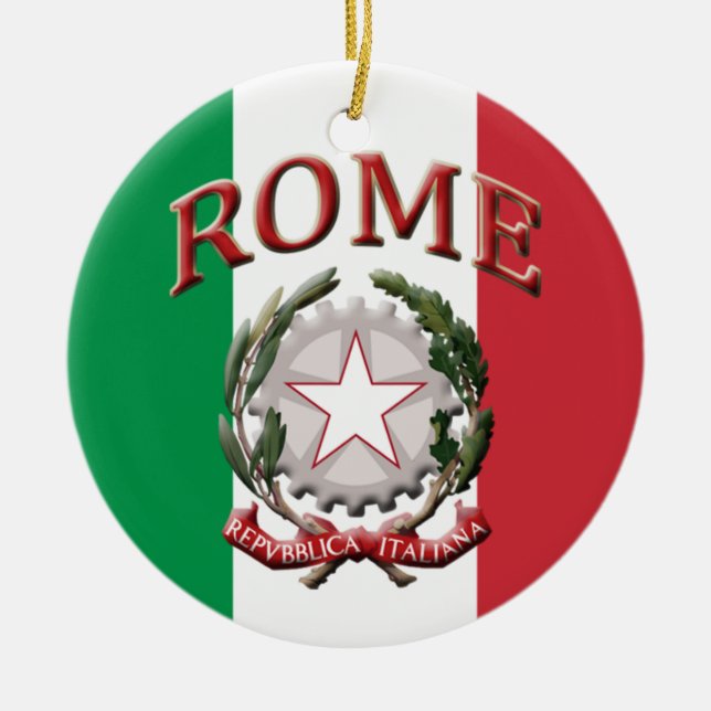 Rome Italy Ceramic Ornament (Front)