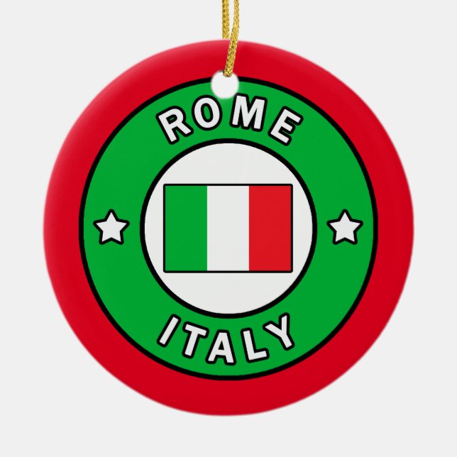 Rome Italy Ceramic Ornament (Front)