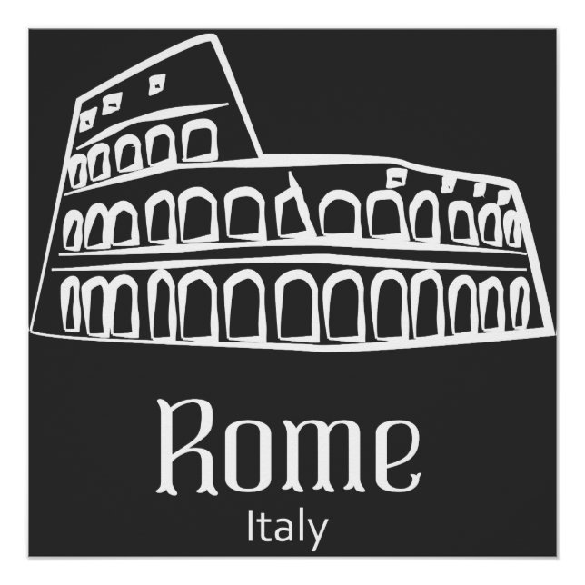 Rome Italy City Sign (Front)