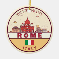Rome Italy City Skyline Emblem