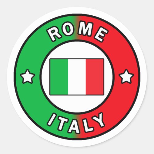 Rome Italy Classic Round Sticker