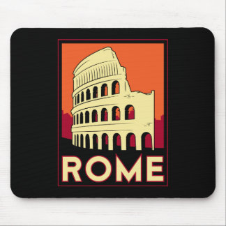 rome italy coliseum europe vintage retro travel mouse pad