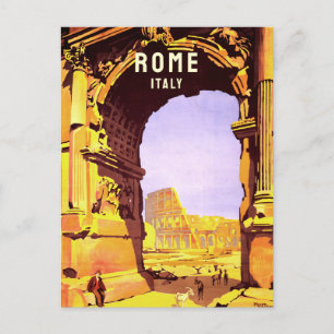 Rome Italy Coliseum Europe Vintage Travel Postcard