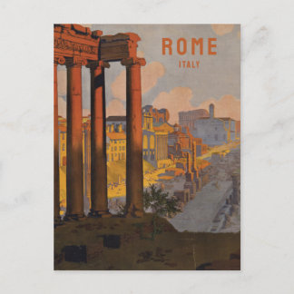 Rome Italy Coliseum Vintage Travel Postcard