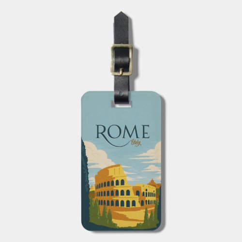Rome Italy Colosseum Luggage Tag