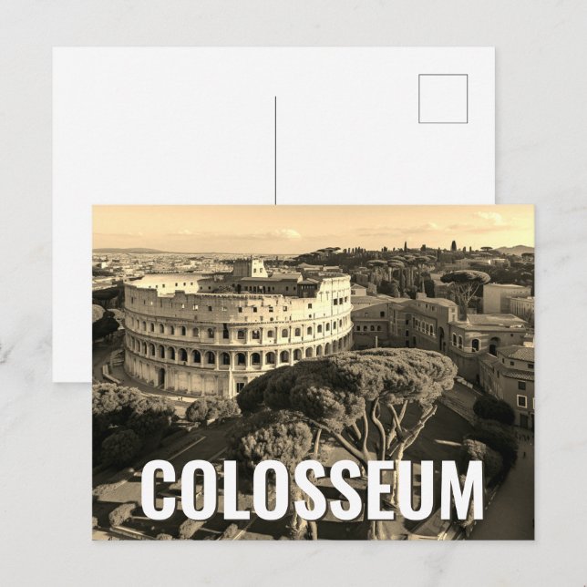 Rome Italy Colosseum Travel Art Postcard (Front/Back)
