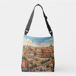 Rome Italy Colosseum Travel Art Vintage Crossbody Bag