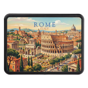 Rome Italy Colosseum Travel Art Vintage Hitch Cover