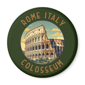 Rome Italy Colosseum Travel Art Vintage Magnet
