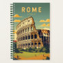 Rome Italy Colosseum Travel Art Vintage Notebook