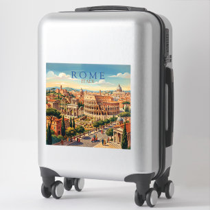Rome Italy Colosseum Travel Art Vintage Sticker