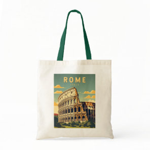 Rome Italy Colosseum Travel Art Vintage Tote Bag