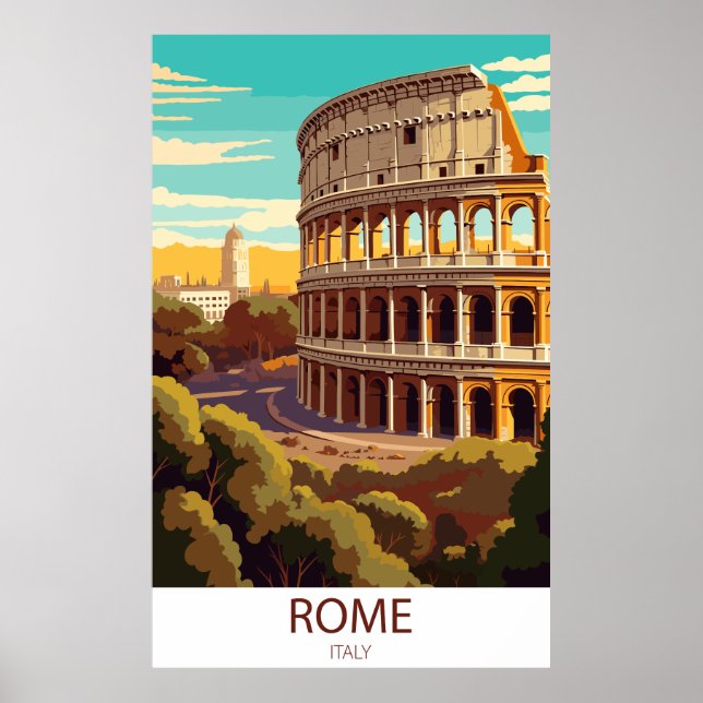 Rome Italy Colosseum Travel Wall Poster (Front)