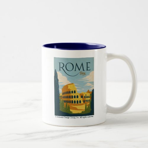 Rome Italy Colosseum Two_Tone Coffee Mug