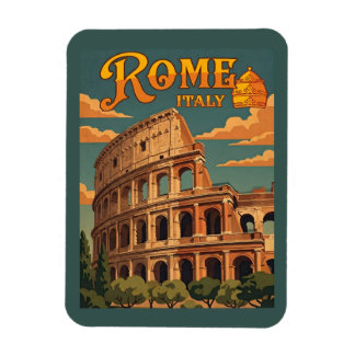 Rome Italy Colosseum Vintage Travel Magnet