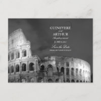 Rome Italy Colosseum Wedding Save the Date
