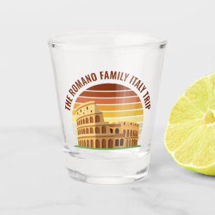 Rome Italy Family Trip Colosseum Sunset Custom Shot Glass
