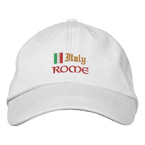 Rome  Italy fashion  Italian Flag Patriots Embroidered Baseball Cap