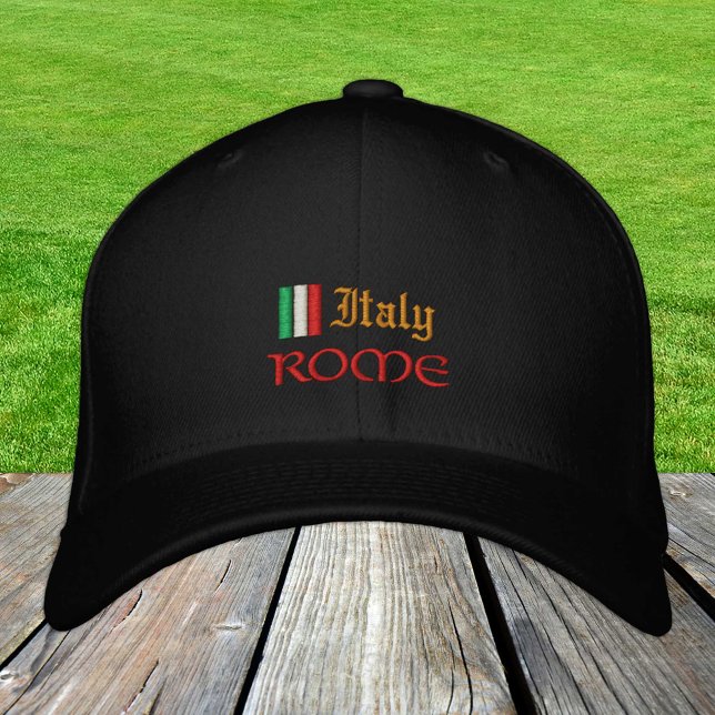 Rome & Italy fashion / Italian Flag Patriots Embroidered Baseball Cap (Creator Uploaded)