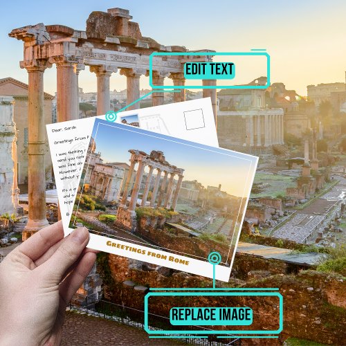 Rome Italy Featuring the Roman Forum Postcard
