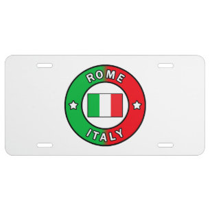 Rome Italy License Plate