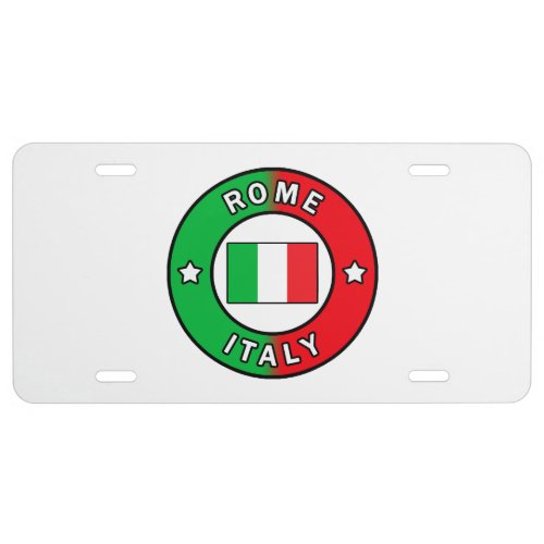 Rome Italy License Plate