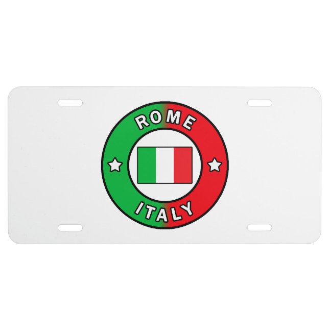 Rome Italy License Plate (Front)