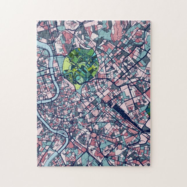 Rome Italy Map Jigsaw Puzzle (Vertical)