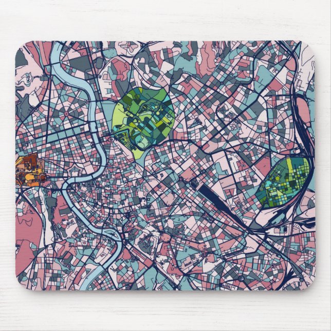 Rome Italy Map Mouse Pad (Front)