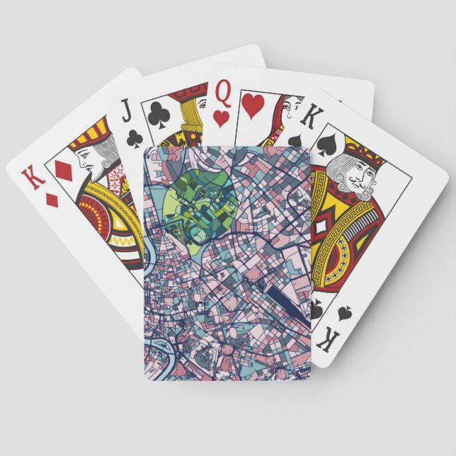 Rome Italy Map Poker Cards (Back)