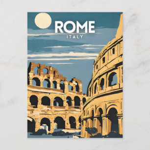 Rome Italy Nostalgic Travel Art Postcard