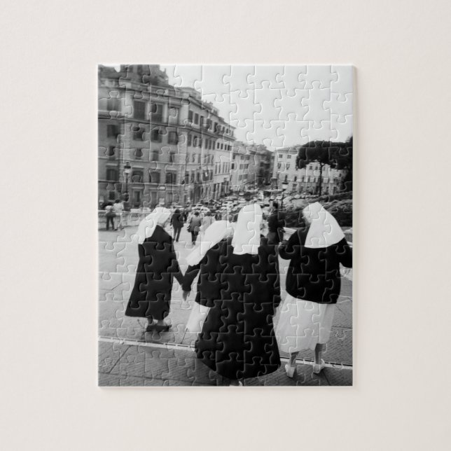 Rome Italy, Nun Patrol! (NR) Jigsaw Puzzle (Vertical)