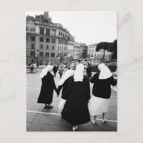 Rome Italy Nun Patrol NR Postcard