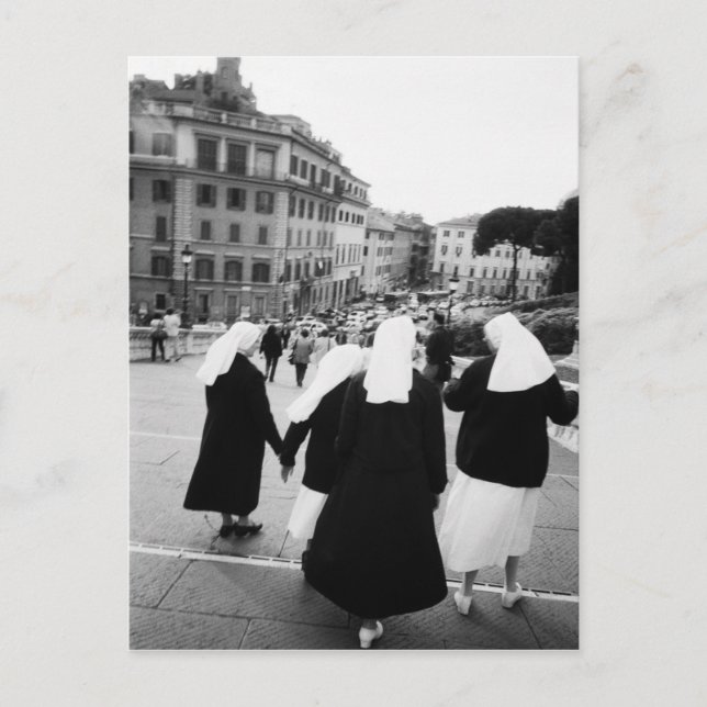 Rome Italy, Nun Patrol! (NR) Postcard (Front)