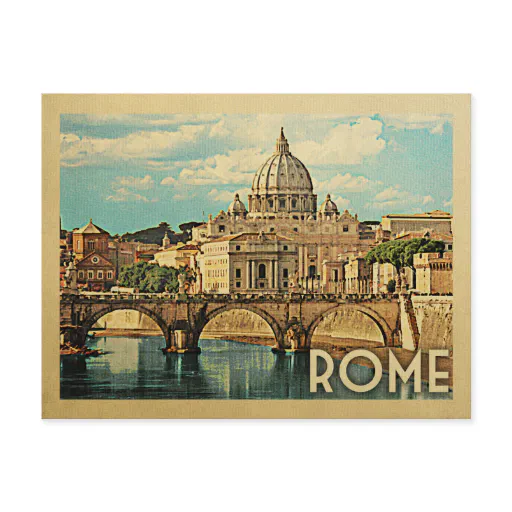 Rome Italy Postcard Vintage Travel