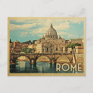 Rome Italy Postcard Vintage Travel