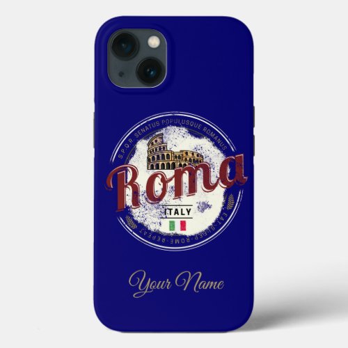 Rome Italy Retro Colosseum Vintage Holiday iPhone 13 Case